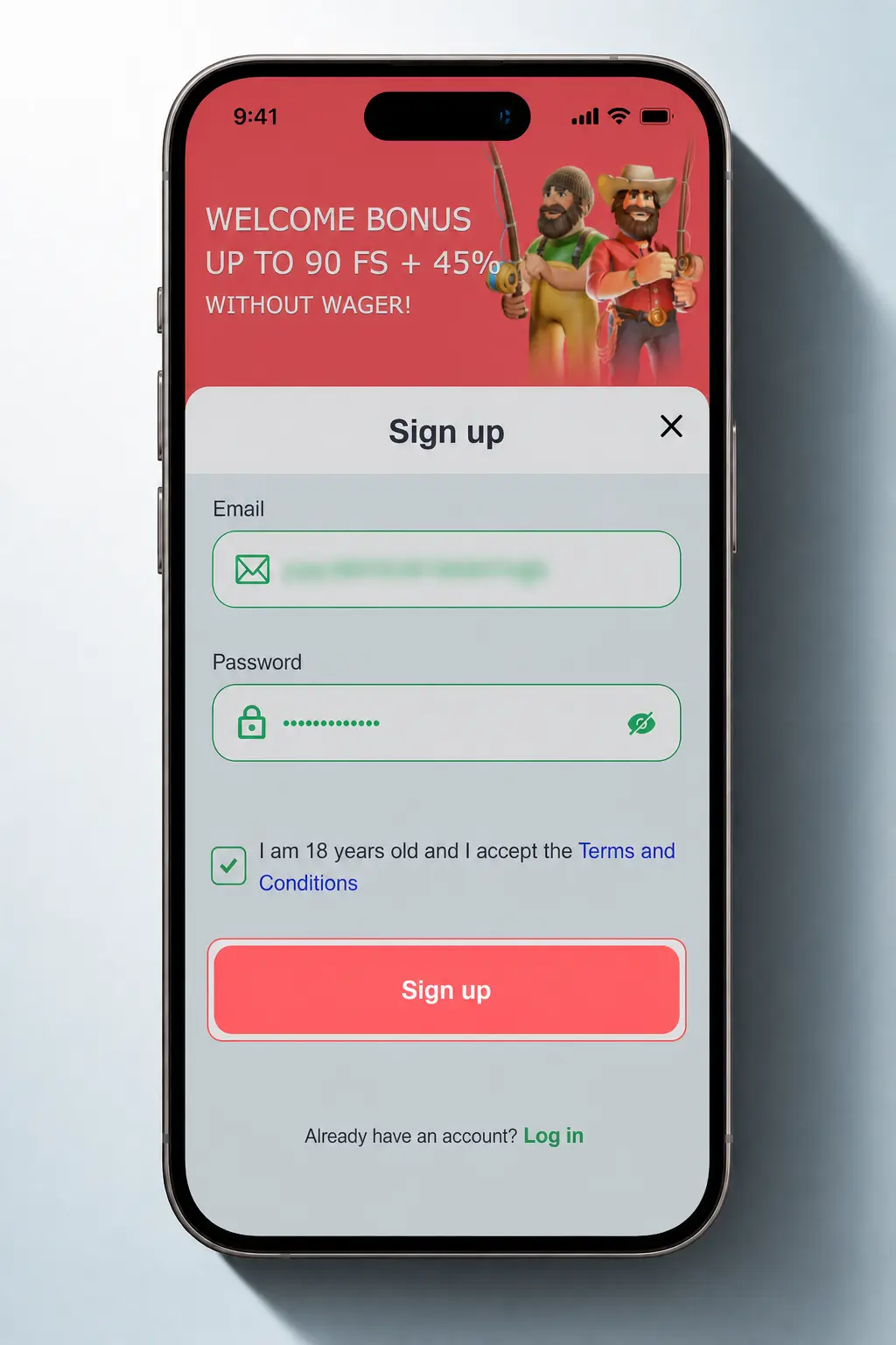 Step-by-step guide showing how to activate the Agent No Wager promo code in the account Cashier or Bonuses tab