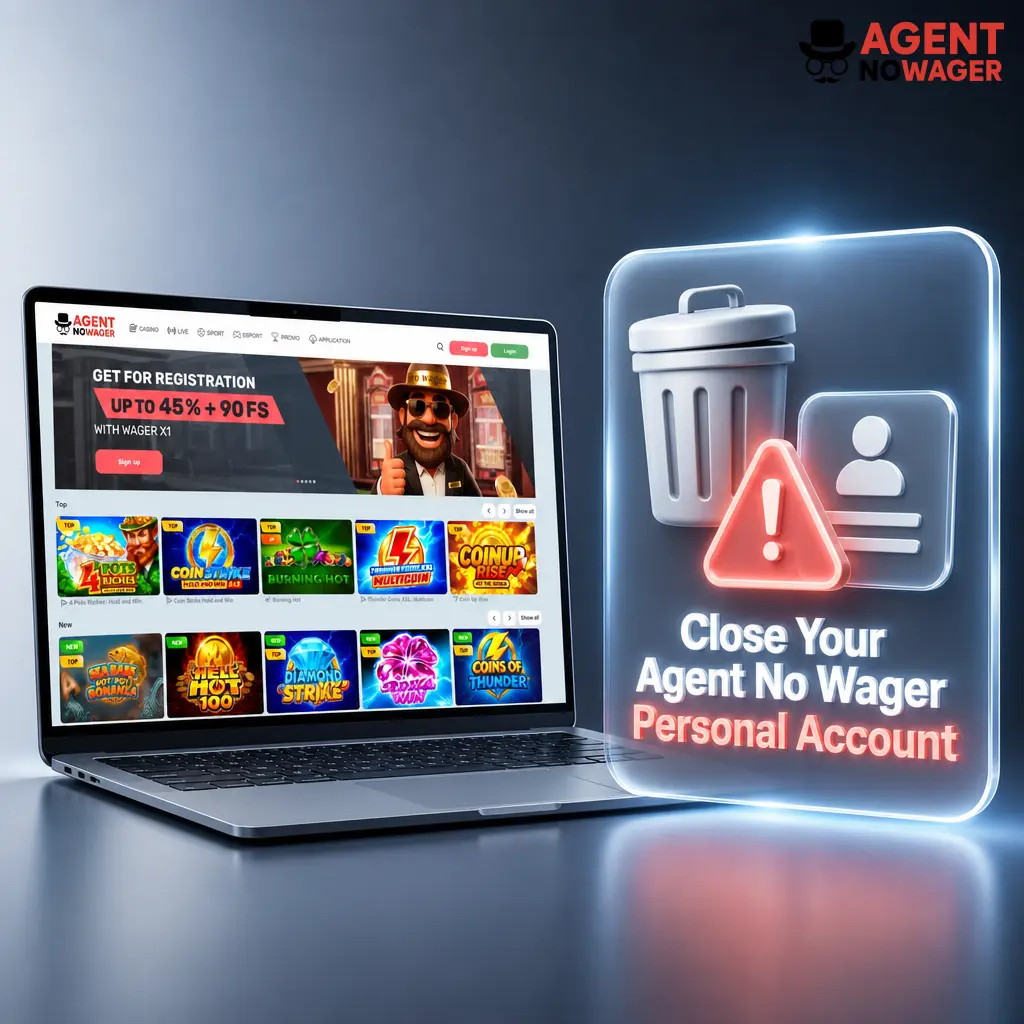 Steps to close an Agent No Wager personal account via settings or Responsible Gambling options