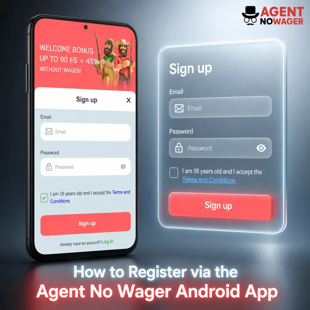 Step-by-step guide to registering on the Agent No Wager Android app in under two minutes